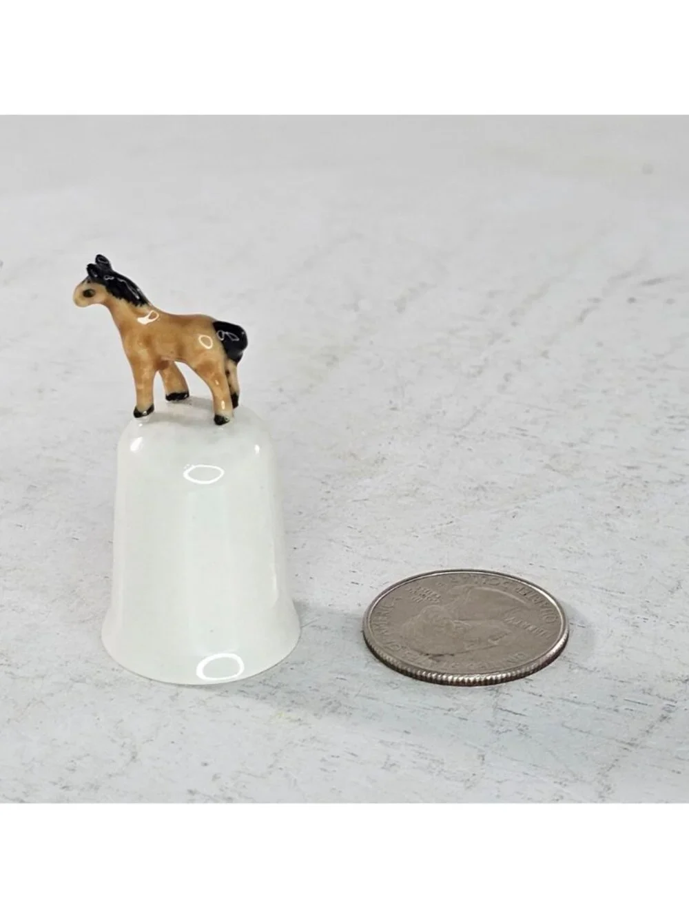 Klima Porcelain Horse Thimble Miniature Figurine Tiny Pony Ceramic Cottagecore